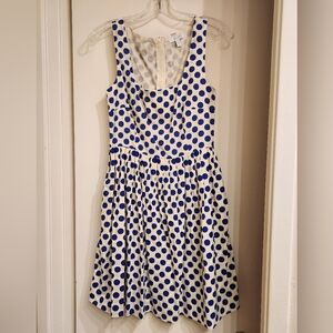Delia's Vintage Blue Polka Dot Square Neck Dress 👗 Size S Small NWOT